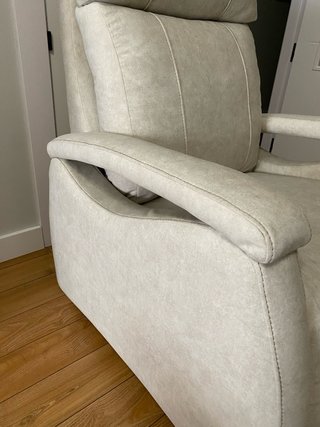 Butaca relax reclinable tela beige