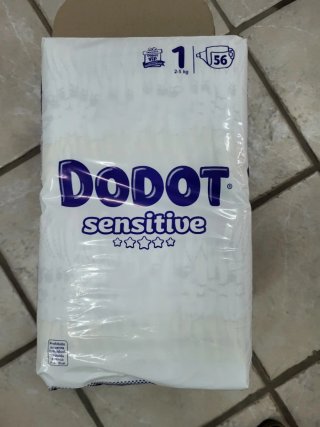 Dodot Sensitive Talla 1. 56 unitats. 2 paquets 32€