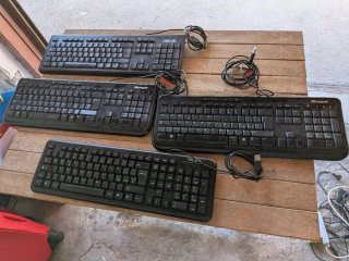 Lotto 4 Tastiere USB Asus Microsoft Nere