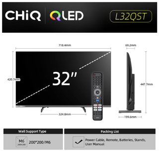 NUEVA TV CHIQ 32 QLED L32QST Google TV Full HD