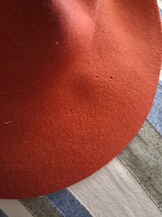 Sombrero de lana teja