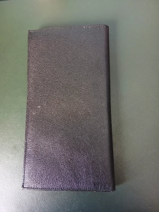 Cartera Porta Cheques Piel Vintage Auténtica
