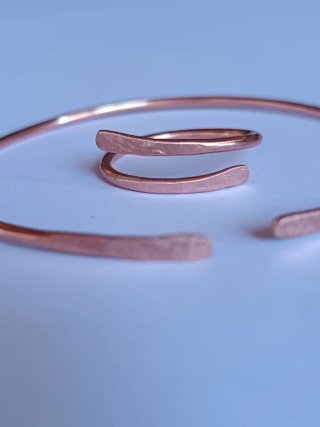 Conjunto cobre 100% pulsera y anillo