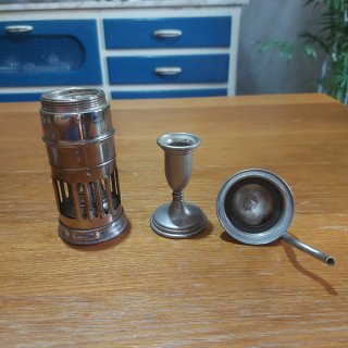 Vintage Caffettiera 14 cm alcol + portacandele