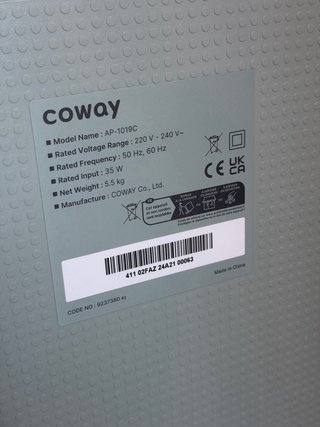 Purificador de aire Coway