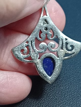 Pendientes Plata de ley lapizlazuli y zafiro