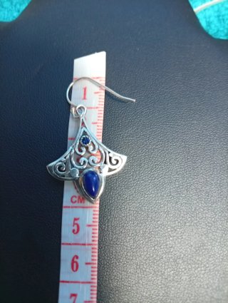 Pendientes Plata de ley lapizlazuli y zafiro
