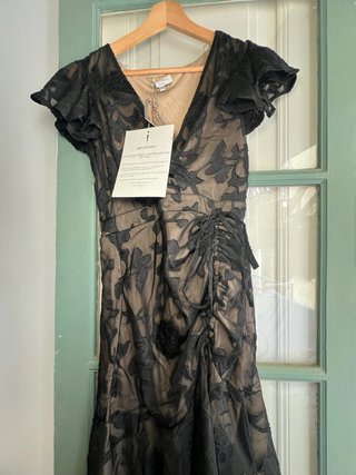 Vestido Goddiva Fashion Negro/Marrón Talla 10