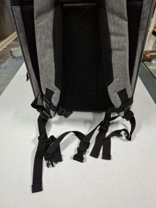 Transportín para mascotas gris y negro