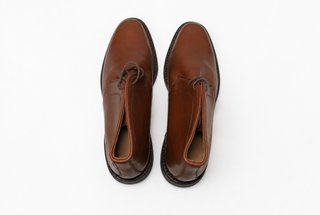 Botines de piel marrón con cordones – Talla 43