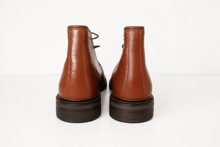 Botines de piel marrón con cordones – Talla 43