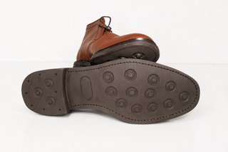Botines de piel marrón con cordones – Talla 43