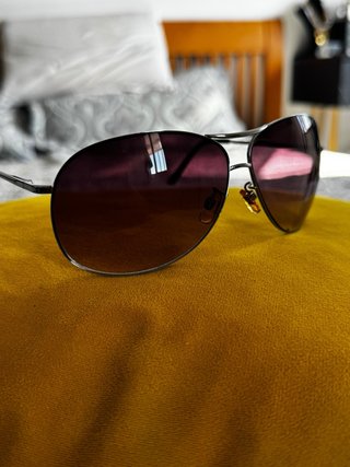 Gafas de sol aviador Magnum plateadas y marrones