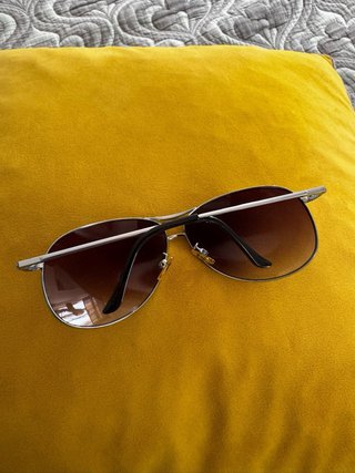 Gafas de sol aviador Magnum plateadas y marrones