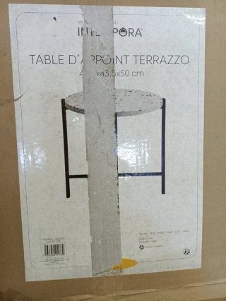 INTEMPORA-BRYCUS Mesa Auxiliar Terrazzo 43.5x50cm