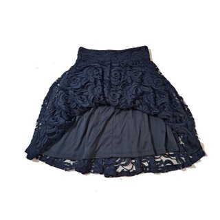 Massimo Dutti / Falda de encaje con vuelo azul S