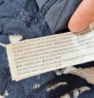 Massimo Dutti / Falda de encaje con vuelo azul S