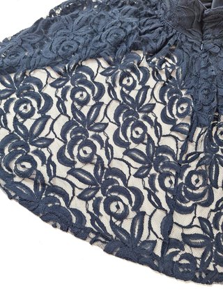 Massimo Dutti / Falda de encaje con vuelo azul S