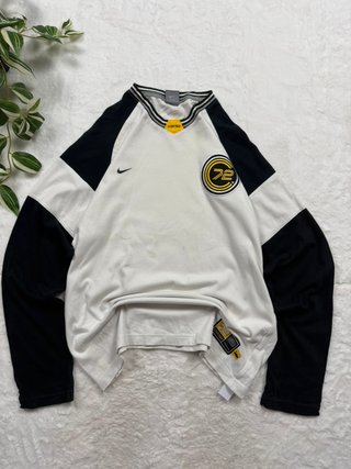 Nike White Black Long Sleeve Football Jersey