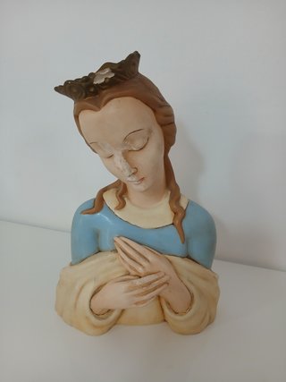 Busto Madonna Vintage Ceramica 1975