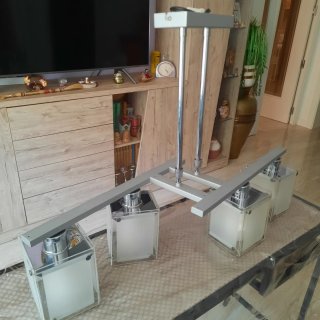 Lámpara colgante 4 cilindros comedor