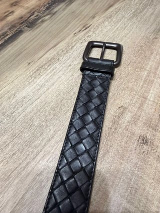 Cintura Bottega Veneta intrecciato nera