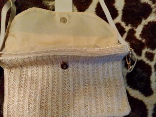 Bolso bandolera beige y naranja