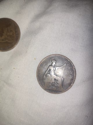 Lote 5 monedas antiguas británicas