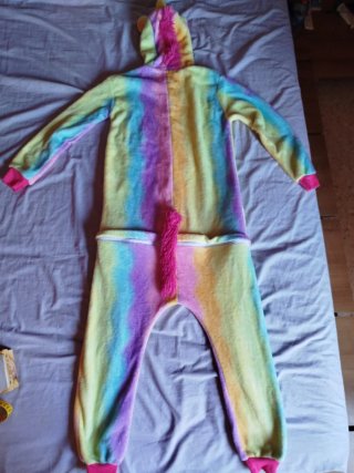 Pijama/disfraz de Unicornio Arcoíris Talla Única