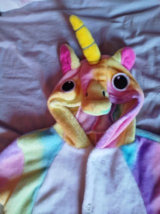 Pijama/disfraz de Unicornio Arcoíris Talla Única