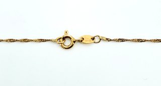 Cadena Singapour de oro de 18k, 1.44 g, 43.5 cm.