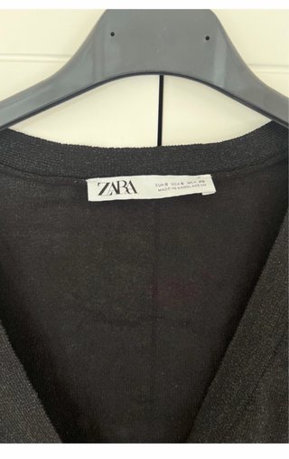 Chaqueta de punto negro Zara S mujer brillos
