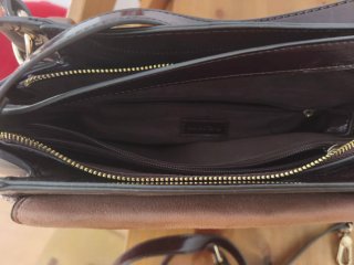 Bolso Parfois beige y marrón