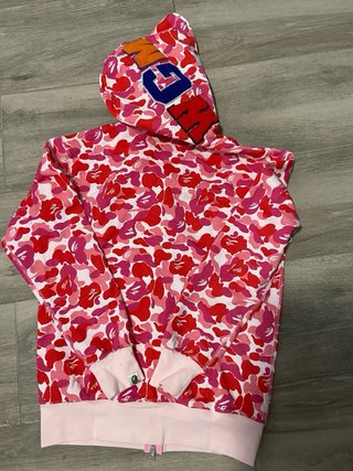 Sudadera BAPE Camuflaje Rosa y Rojo talla M