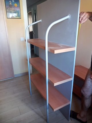Estantería madera y metal