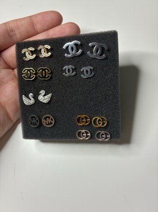 Lote Pendientes Lujo Chanel Gucci MK