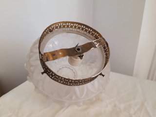 Plafon cristal y latón antiguo