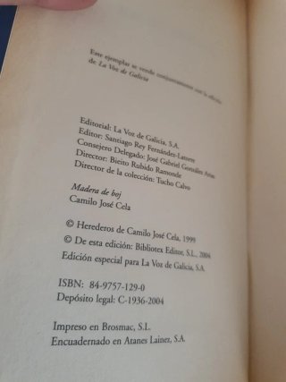 Madera de Boj - Camilo José Cela