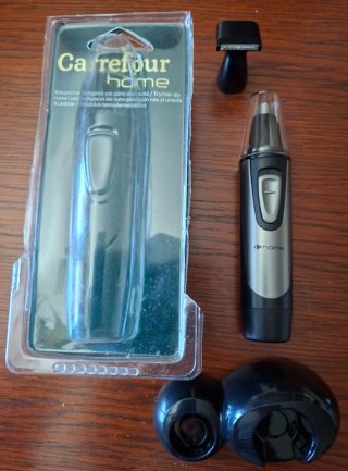 Cortapelos Nariz Home Negro/Plateado