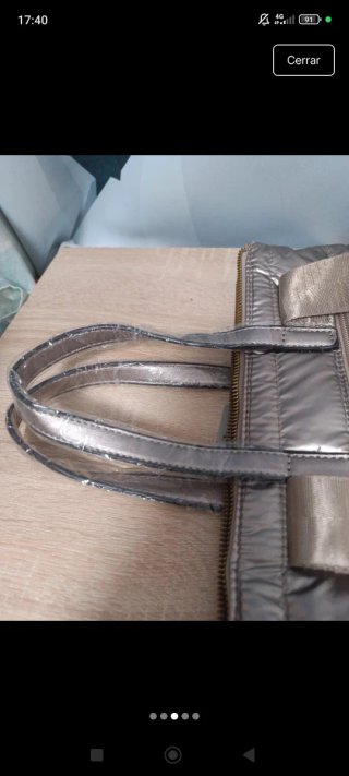 Bolso Mochila Plateado