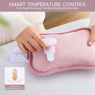 Bolsa Agua Caliente Eléctrica Portátil Rosa