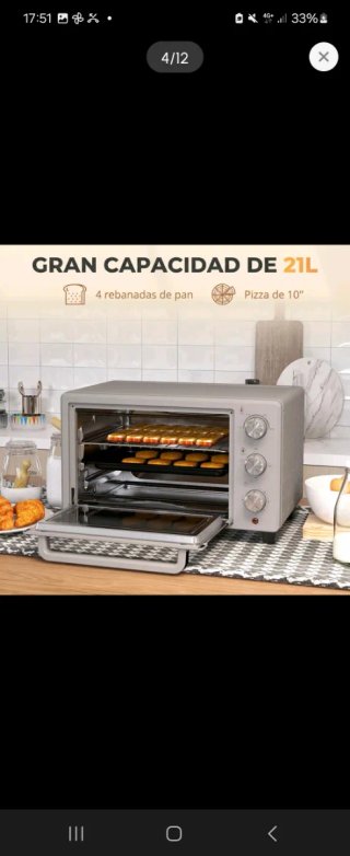 Horno sobremesa 21L 1400W