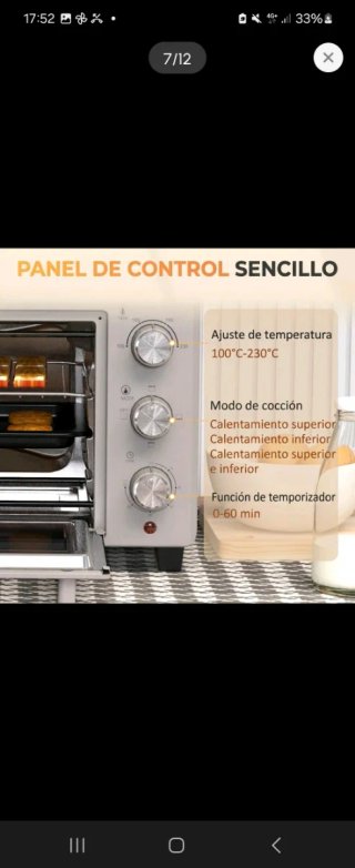 Horno sobremesa 21L 1400W