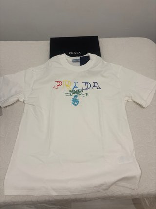 Camiseta Prada Milano DA-1913 Blanca