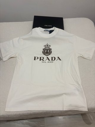 Camiseta Prada Milano DA-1913 Blanca