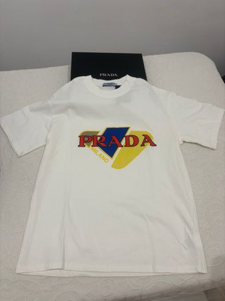 Camiseta Prada Milano DA-1913 Blanca