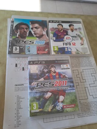 Lote 3 Juegos PS3: FIFA 12, PES 2008, PES 2011