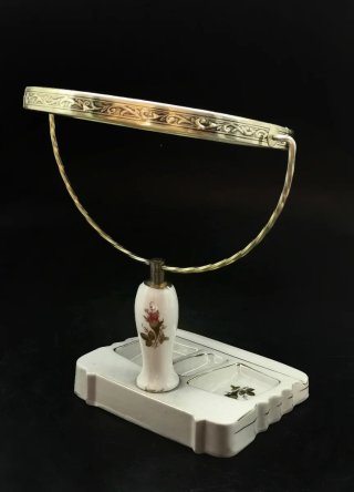 Impecable espejo basculante de tocador porcelana