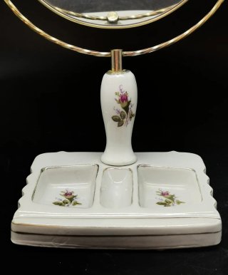 Impecable espejo basculante de tocador porcelana