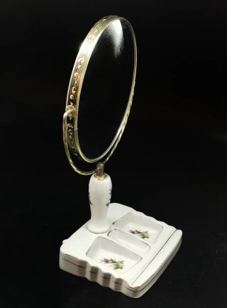 Impecable espejo basculante de tocador porcelana